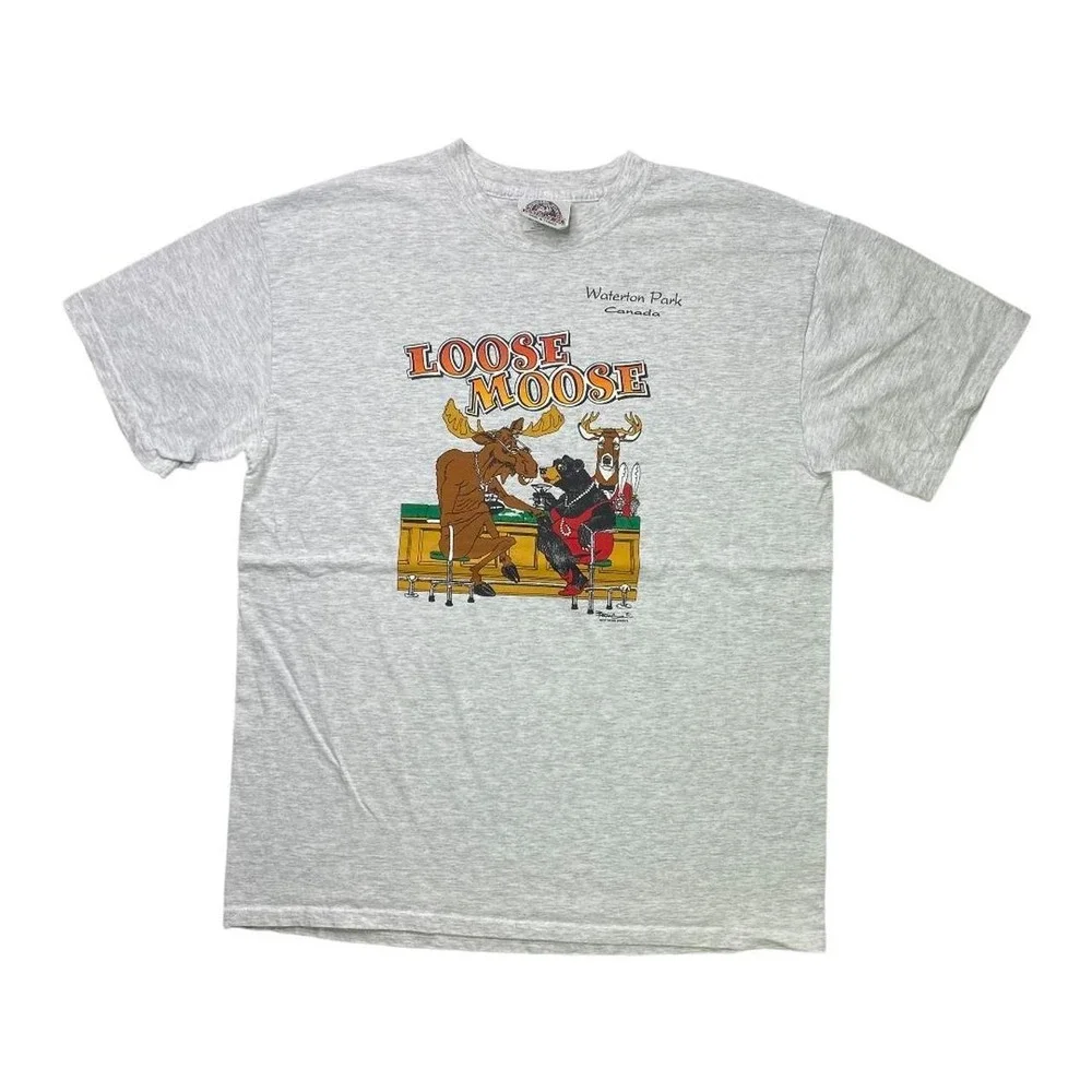 Vintage Waterton Park Canada moose shirt